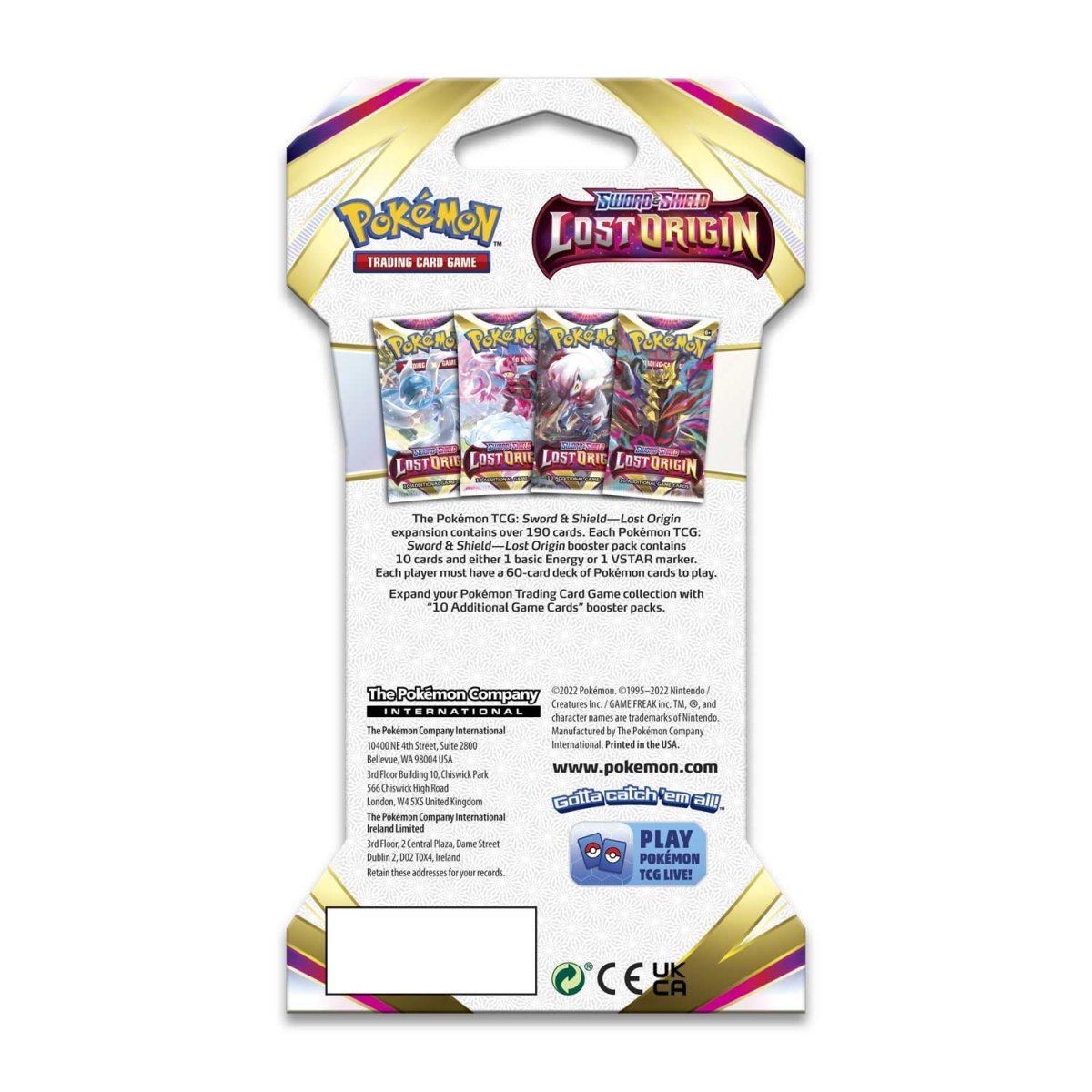 Pokémon TCG: Sword & Shield-Lost Origin Sleeved Booster Pack (10 Cards)