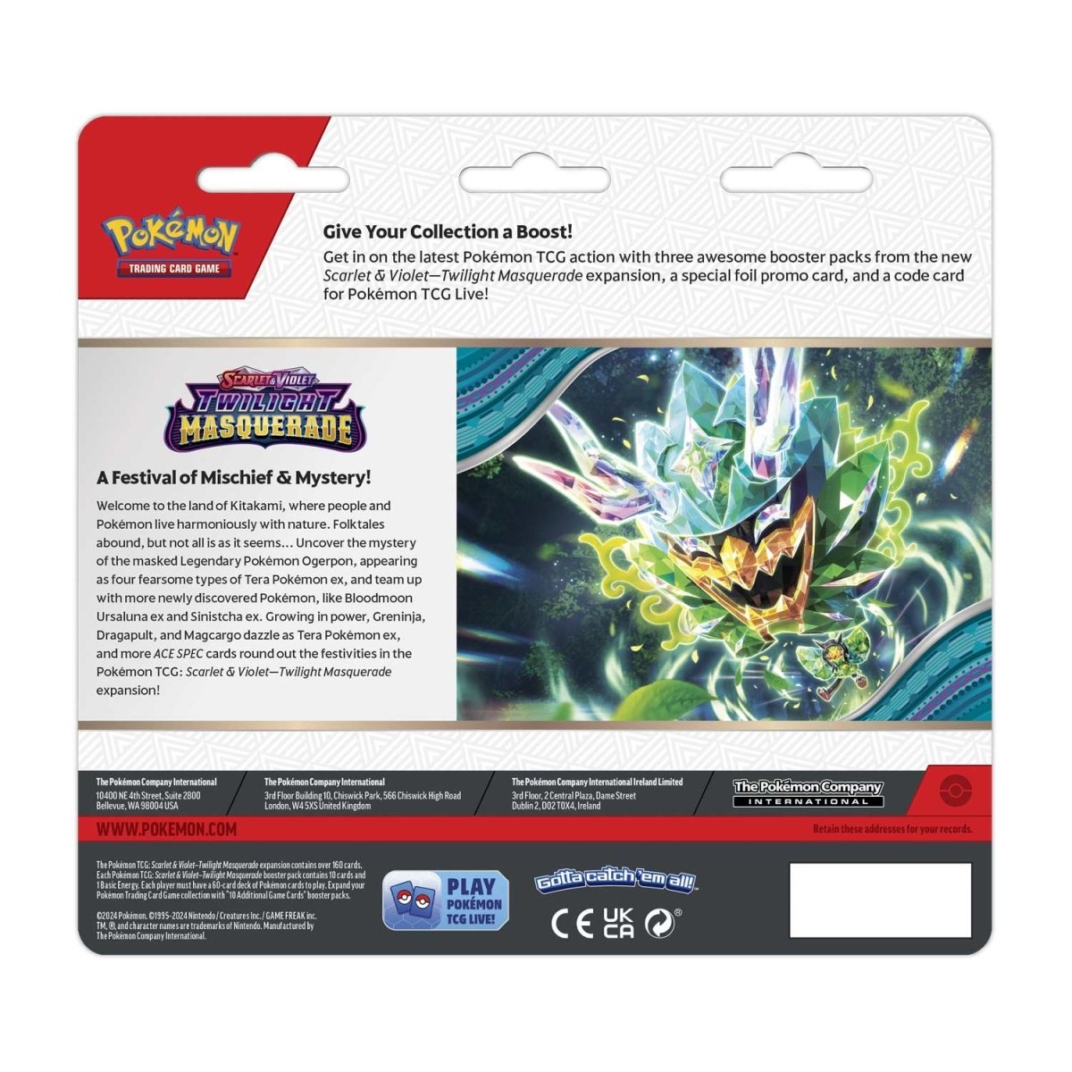 Pokemon TCG: Scarlet & Violet-Twilight Masquerade 3 Booster Packs & Snorlax Promo Card