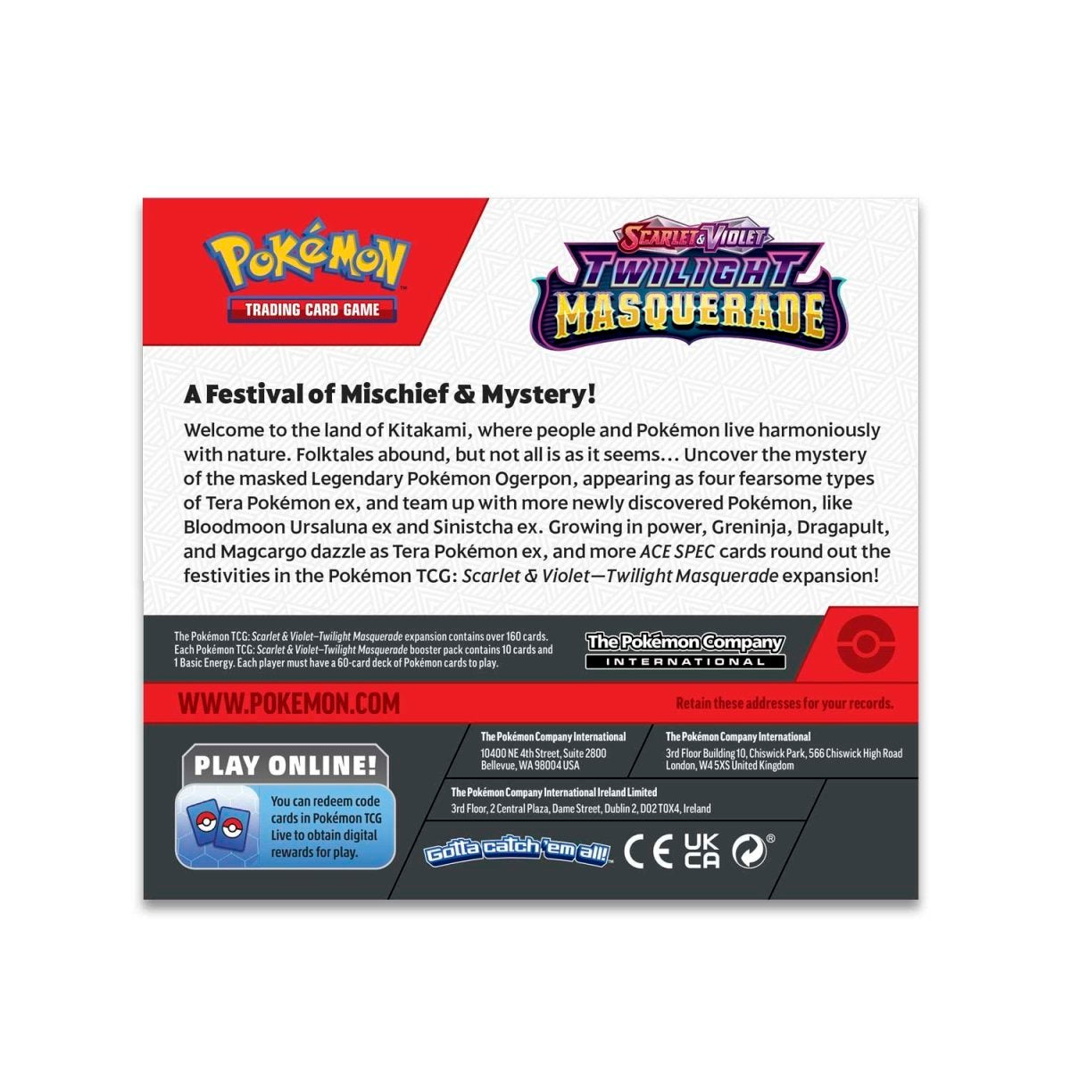 Pokemon TCG: Scarlet & Violet-Twilight Masquerade Booster Display Box (36 Packs)