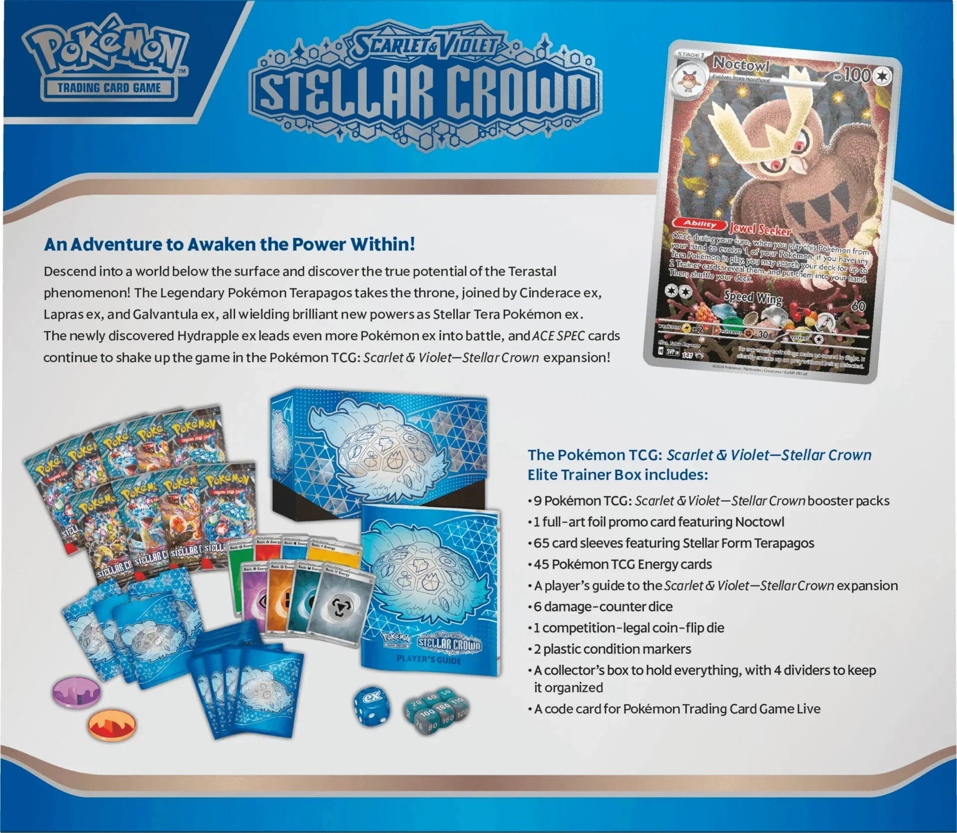 Pokemon TCG: Scarlet & Violet - Stellar Crown Elite Trainer Box