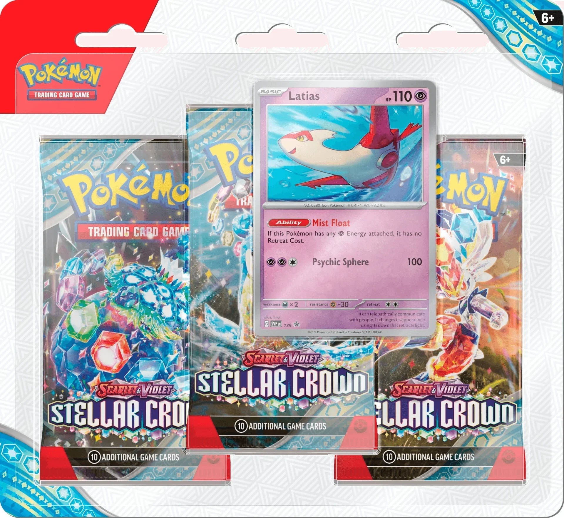 Pokemon TCG: Scarlet & Violet - Stellar Crown 3-Pack Blister Latias