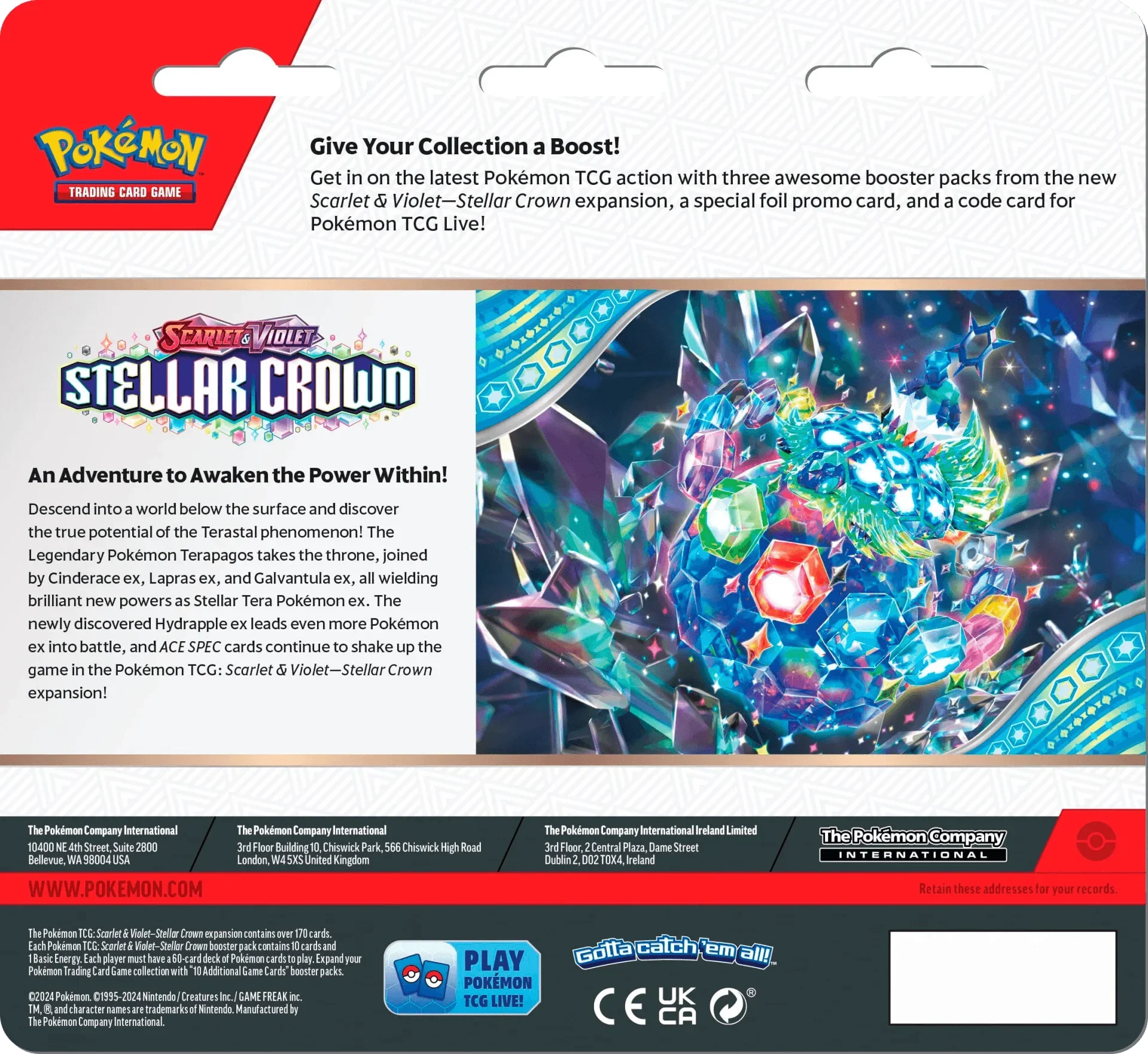 Pokemon TCG: Scarlet & Violet - Stellar Crown 3-Pack Blister Tinkaton
